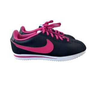 NIKE Cortez (GS) Sneakers 749502-001 Black Vivid Pink White SZ 4Y / Women 5.5